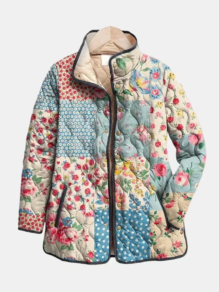 Pufna Jakna Patchwork Cvećem Chloé