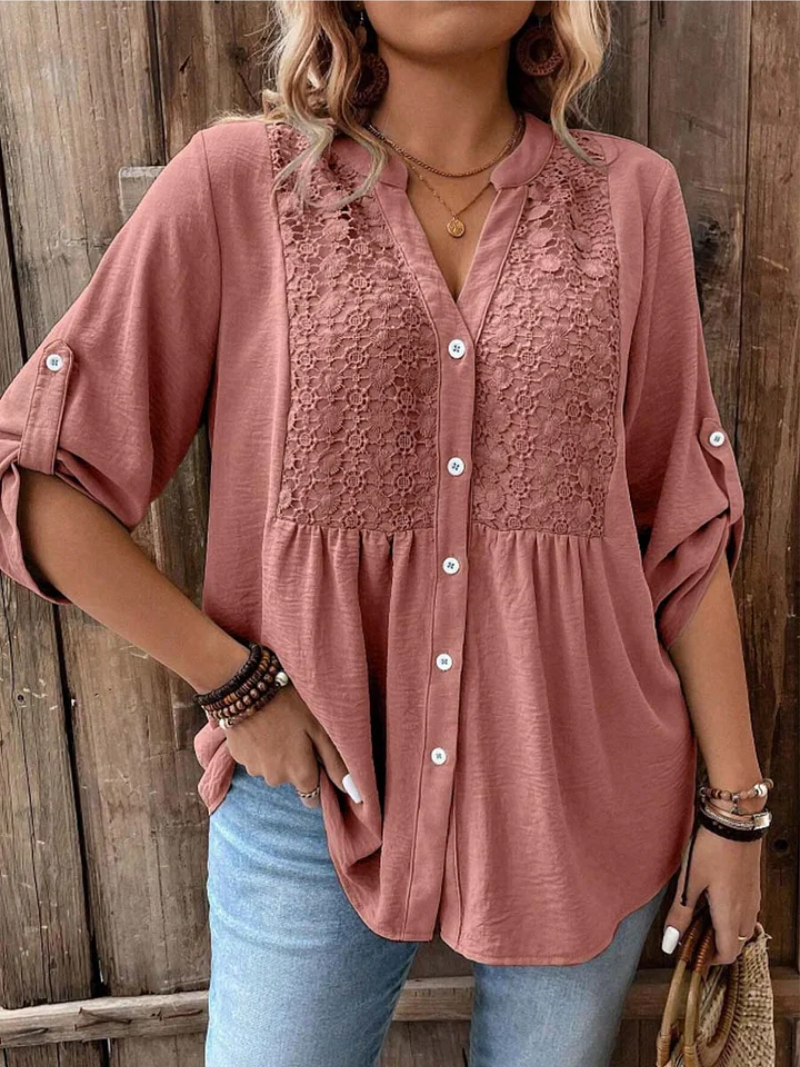 Ana – Bluza s V izrezom i gumbima