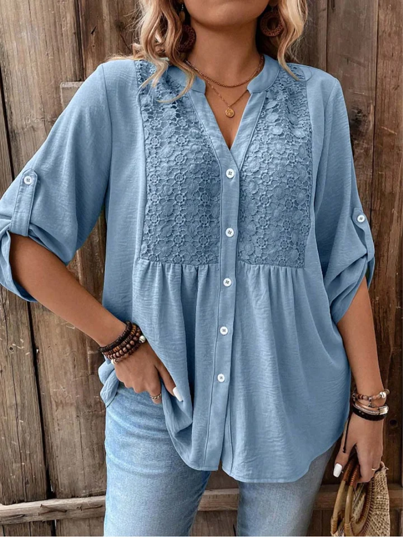 Ana – Bluza s V izrezom i gumbima