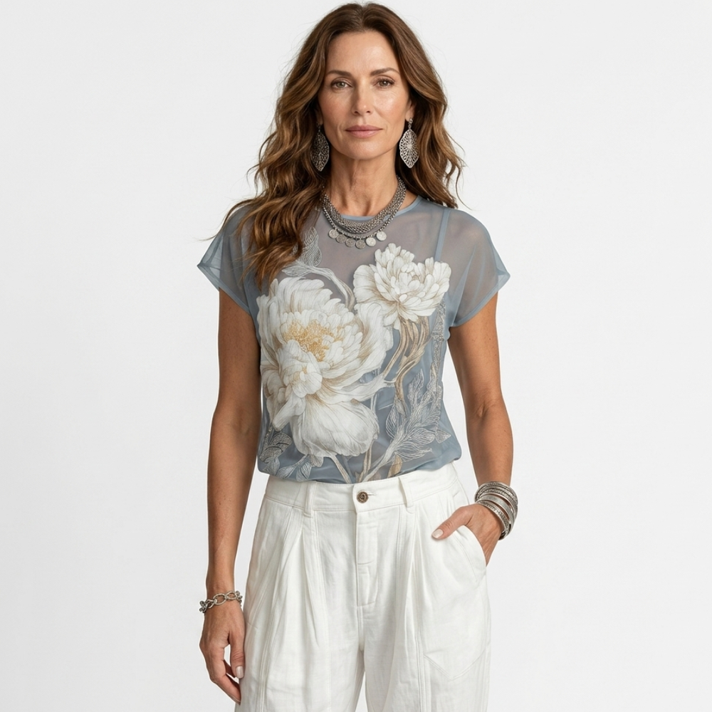 Simona - Bluza s cvetnim uzorkom