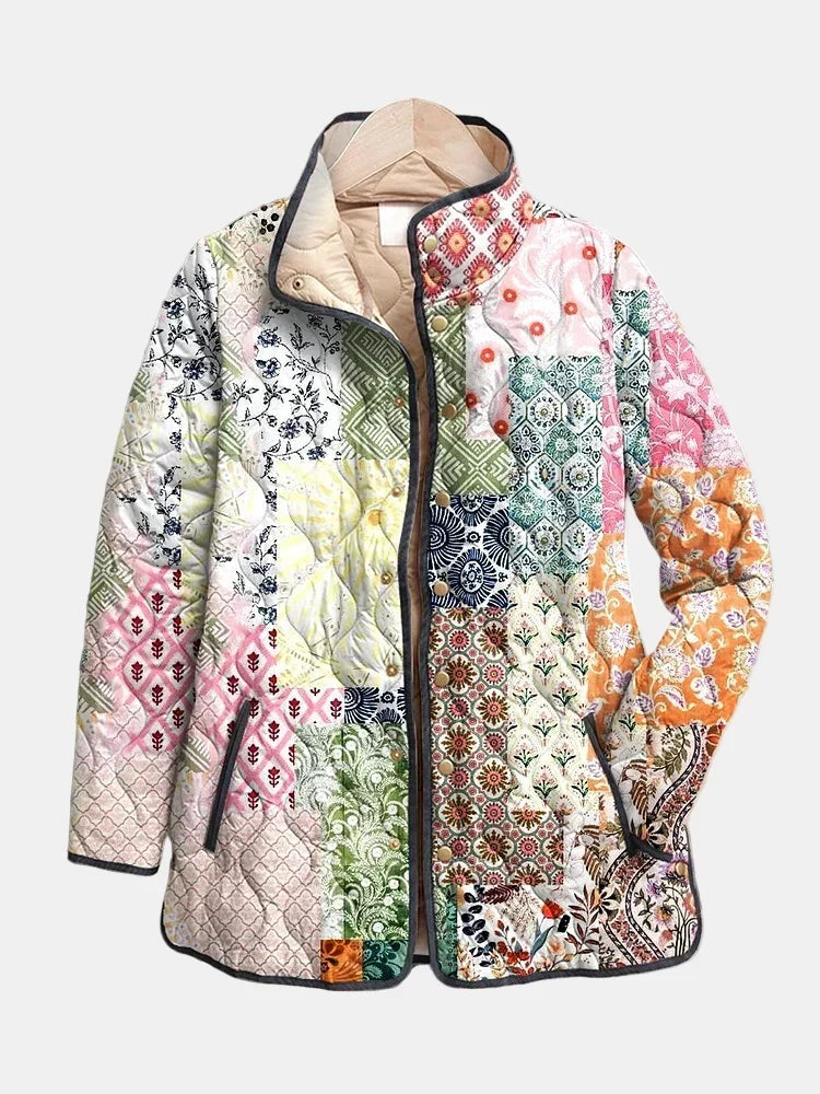 Padded Patchwork Bohemian Jacket Florence
