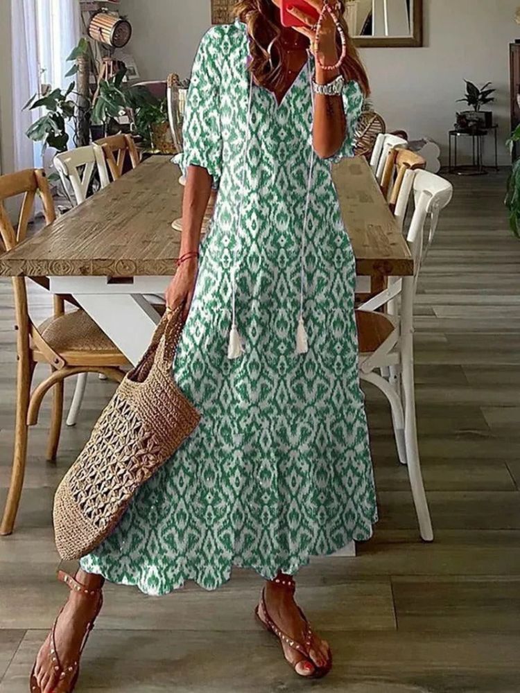Sara - Elegantna baršunasta maksi haljina s cvetovima