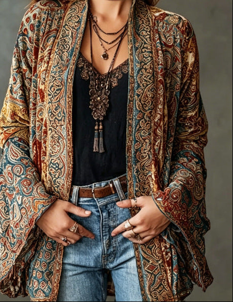 Lucija – vezeni kimono kardigan