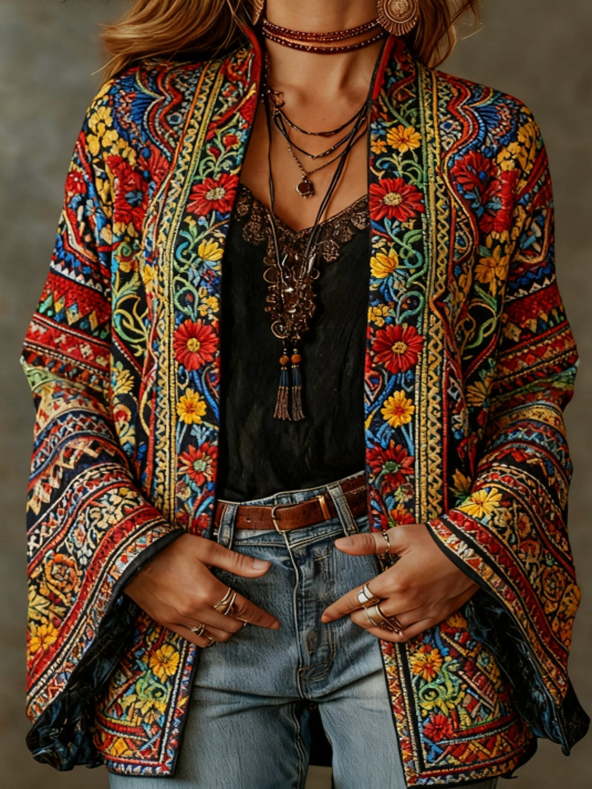 Lucija – vezeni kimono kardigan