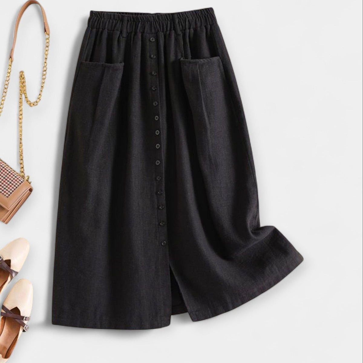 Midi Suknja s Vintage Stilom