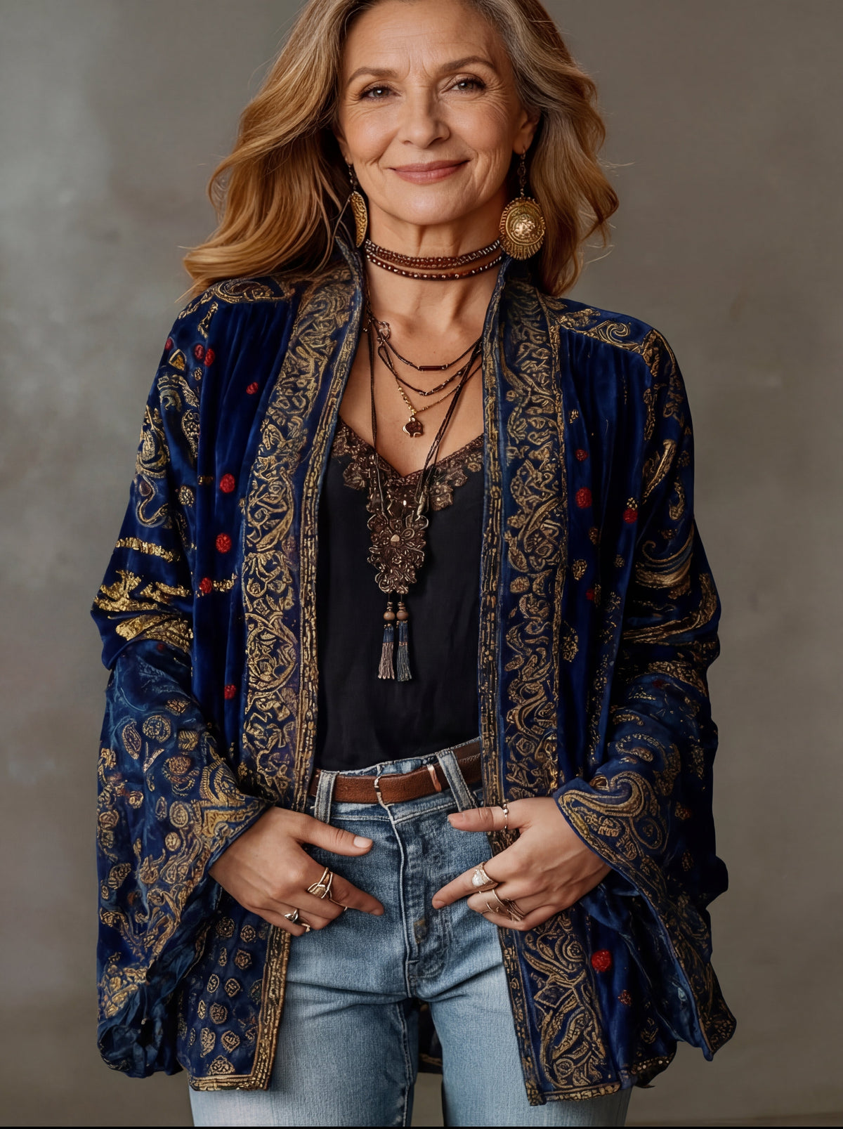 Lucija – vezeni kimono kardigan