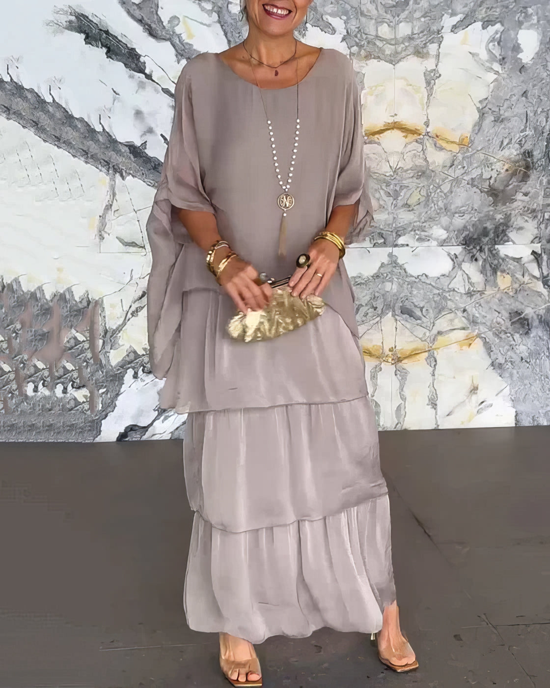 Angela | Elegantna maxi haljina, udobna za sve prilike